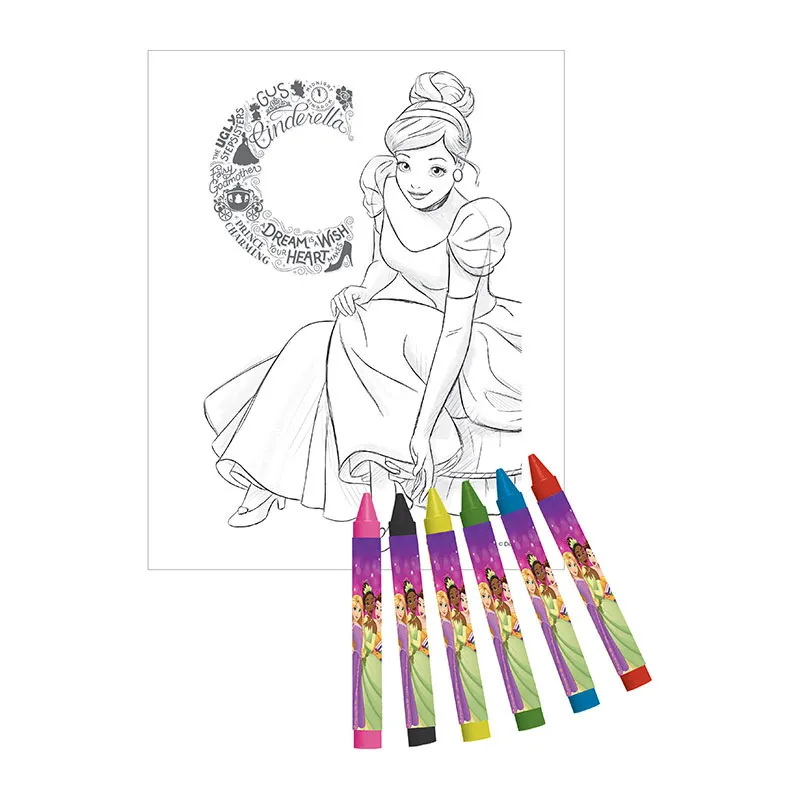 Kit Coloriage + Stickers Princesses Disney 500pcs - 36m+-1