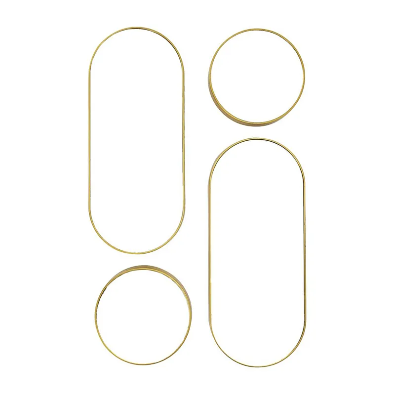 Miroirs rond/ovale Or - 4pcs-2