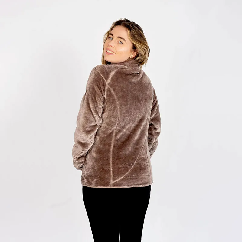 Veste polaire col montant Sia Femme - Sable-3