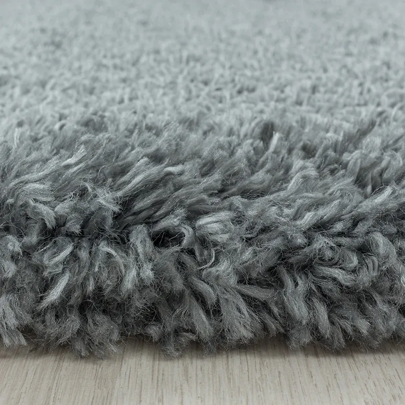 Tapis rond Fluffy Gris clair - Plusieurs dim. dispos-2