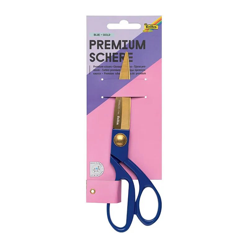 Ciseaux de bricolage premium L.20,1cm - Bleu doré-4