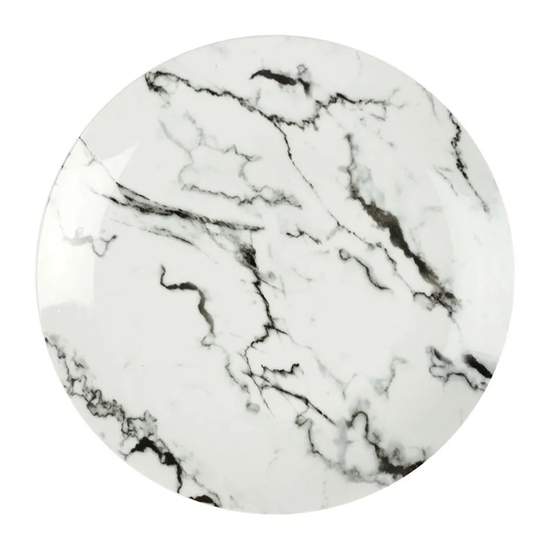 6 Assiettes effet Marbre - Ø26cm-2