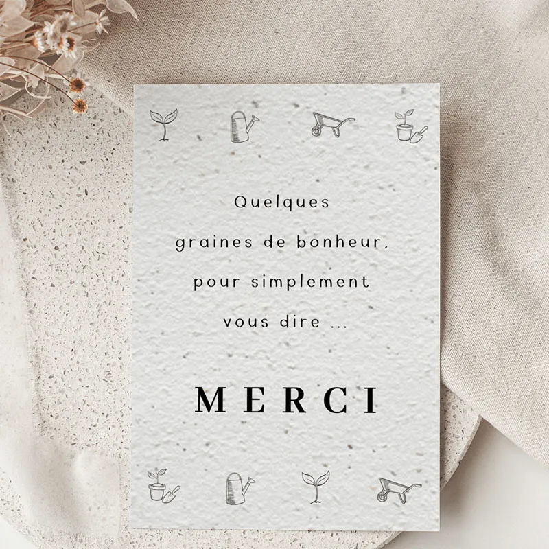 Cartes à planter Merci - 5pcs-1