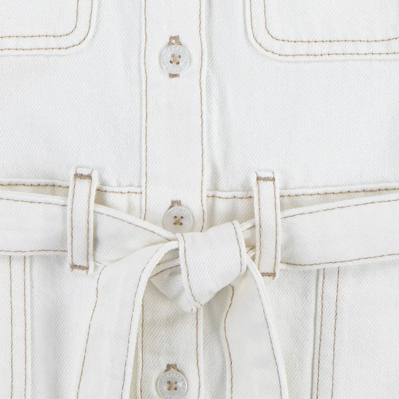 Robe chemise jean Organic Utility - Natural-4