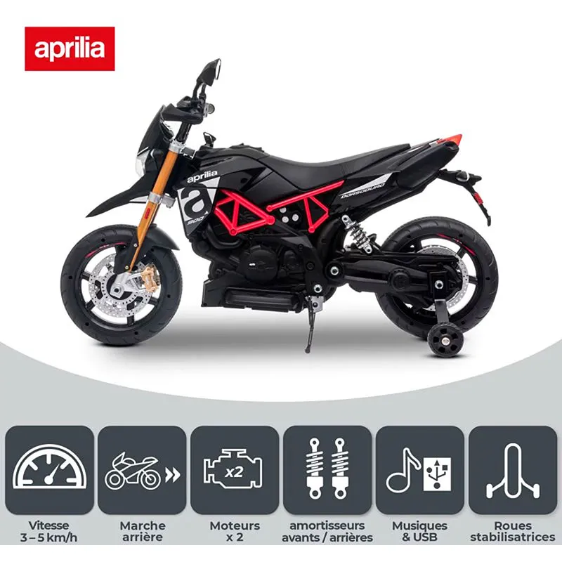 Moto électrique Aprilia Noir - 36m+-3