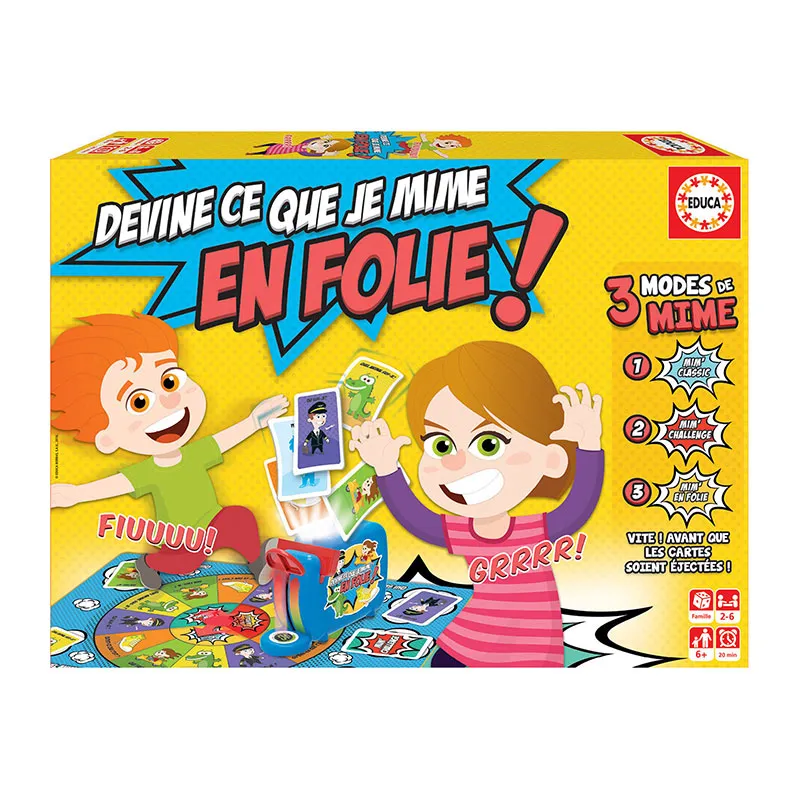 Jeu de société Devine ce que je mime en folie - 6+-0