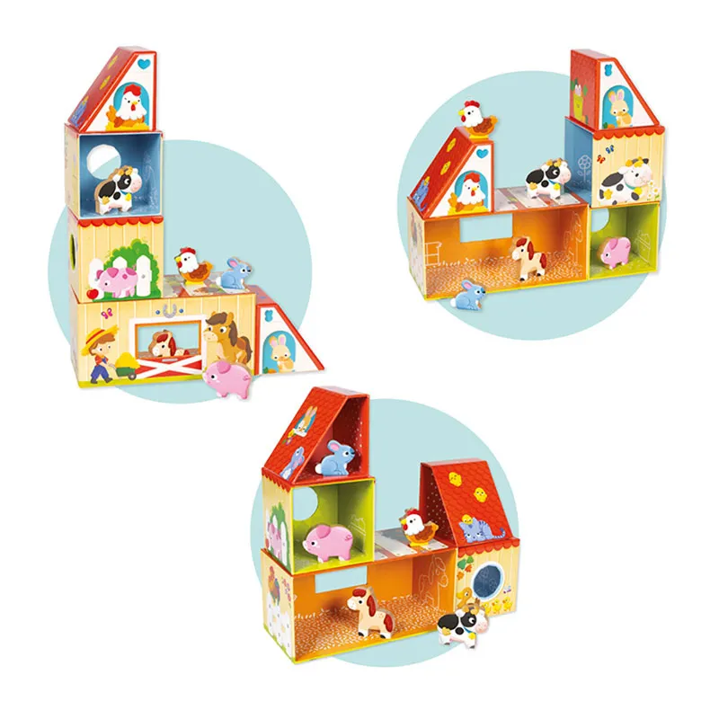 Jeu à empiler Ma première ferme 10pcs - 12m+-4