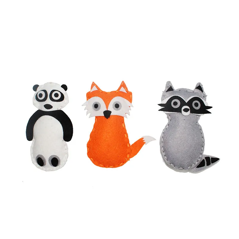 Kit DIY Mascottes à coudre Feutrine 2mm 3pcs - 4+-0