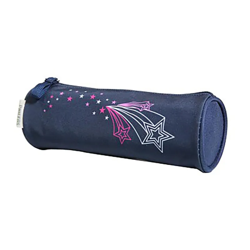 Trousse ronde Phileas Bleu - 22x7cm-1