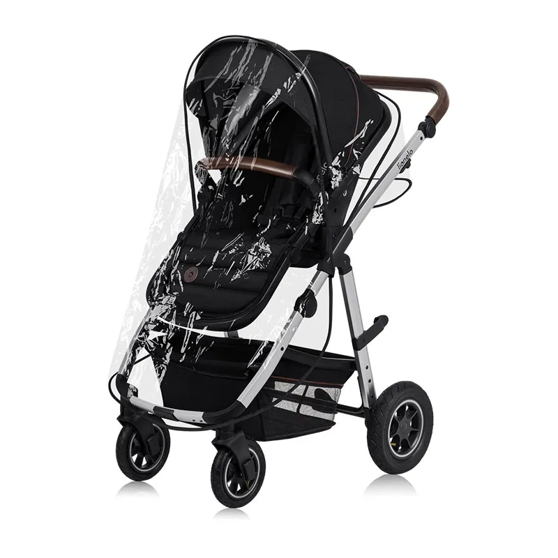 Trio Poussette Amber + Nacelle + Cosy Gr.0+ Black Silver-6