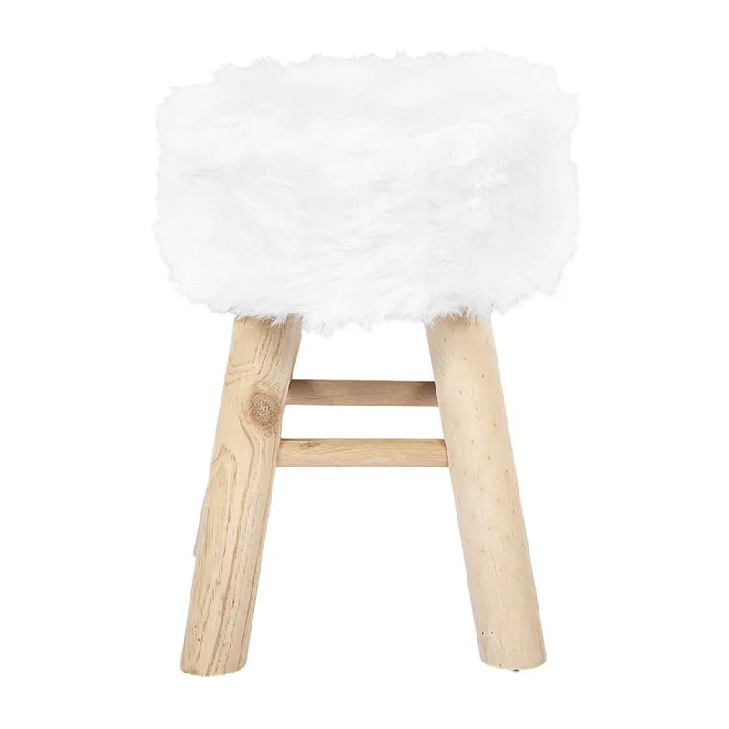 Tabouret imitation fourrure - 28x40x28cm-2