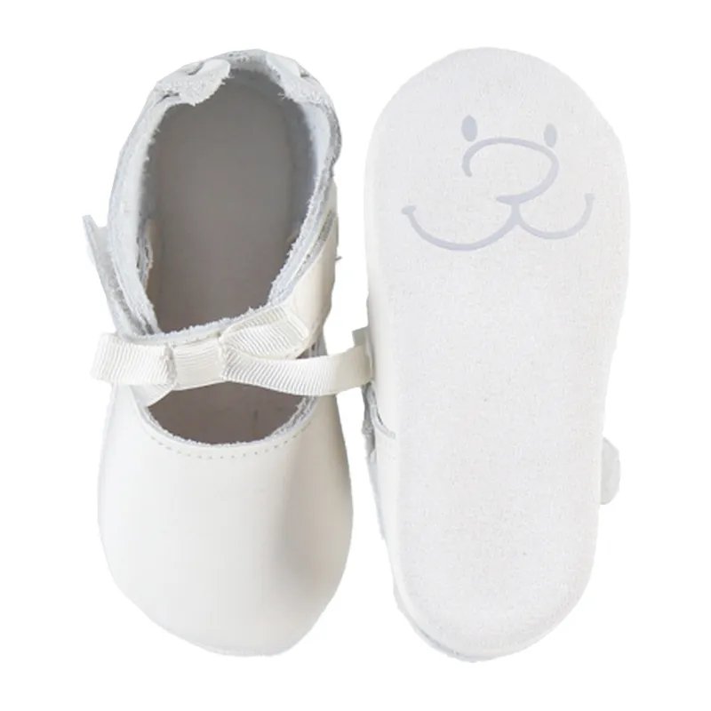 Chaussons cuir Classique - Blanc-3