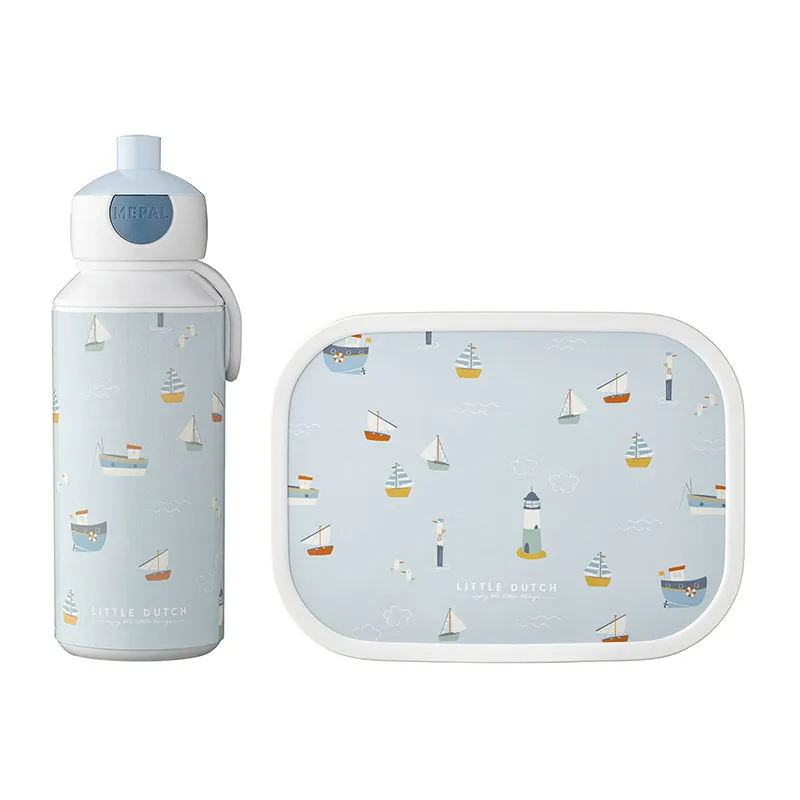Set Campus gourde pop-up 400ml + Lunchbox - Sailors Bay-0