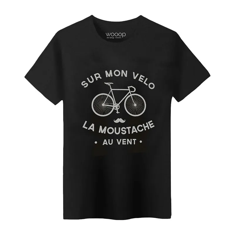 T-shirt Homme La moustache au vent BIO - Noir-0