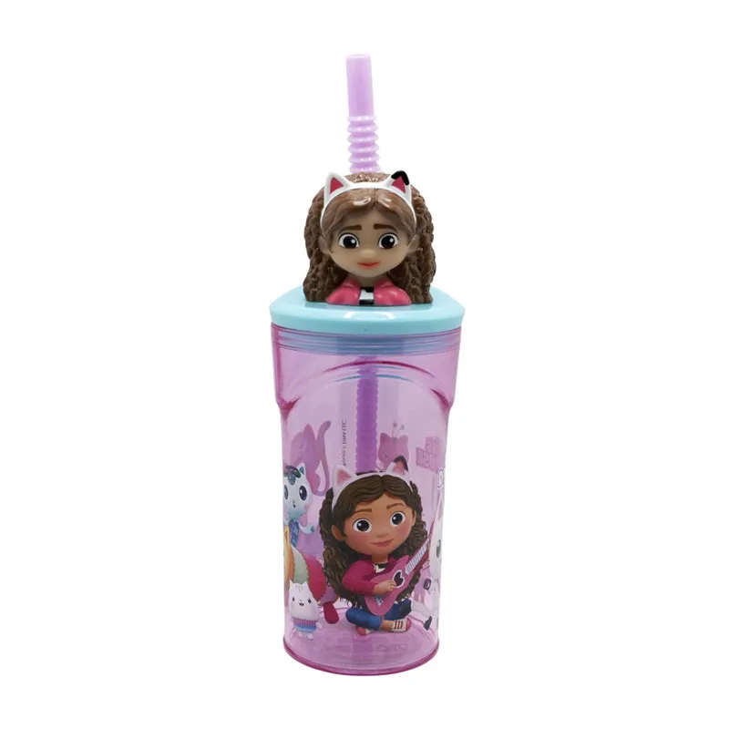 Gobelet avec paille Gabby et la Maison Magique 3D - 360ml-0