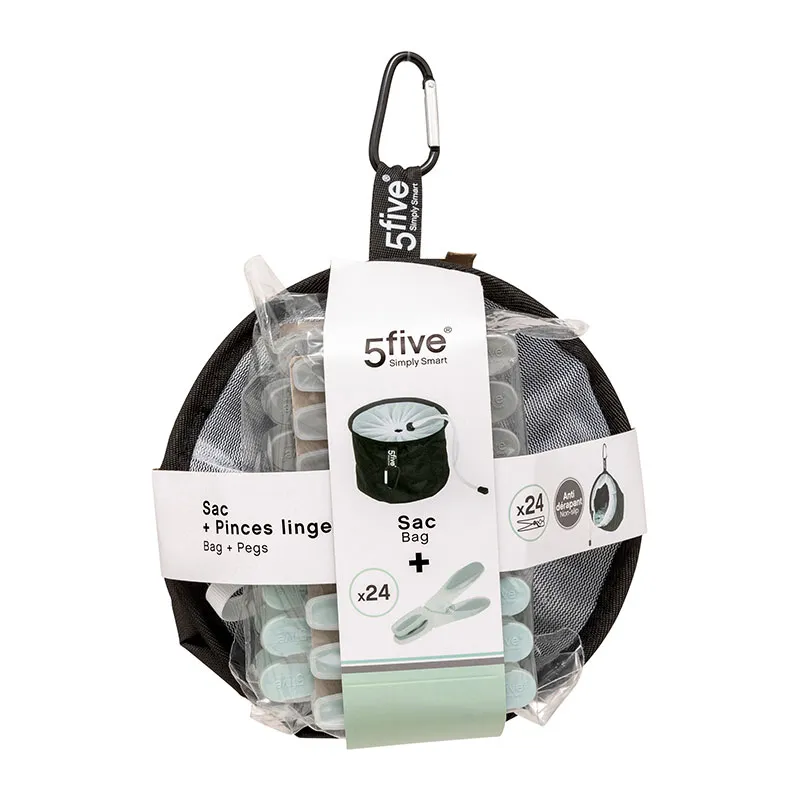 24 Pinces à linge Rubber + Sac - ø18,5x14cm-7
