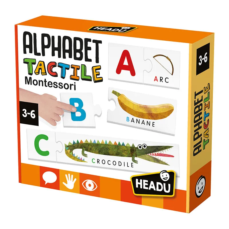 Puzzle Alphabet Tactile Montessori 52pcs - 36m+-0
