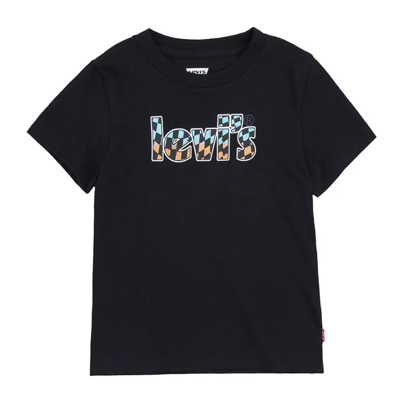 T-shirt Ombre Checkered - Noir-1