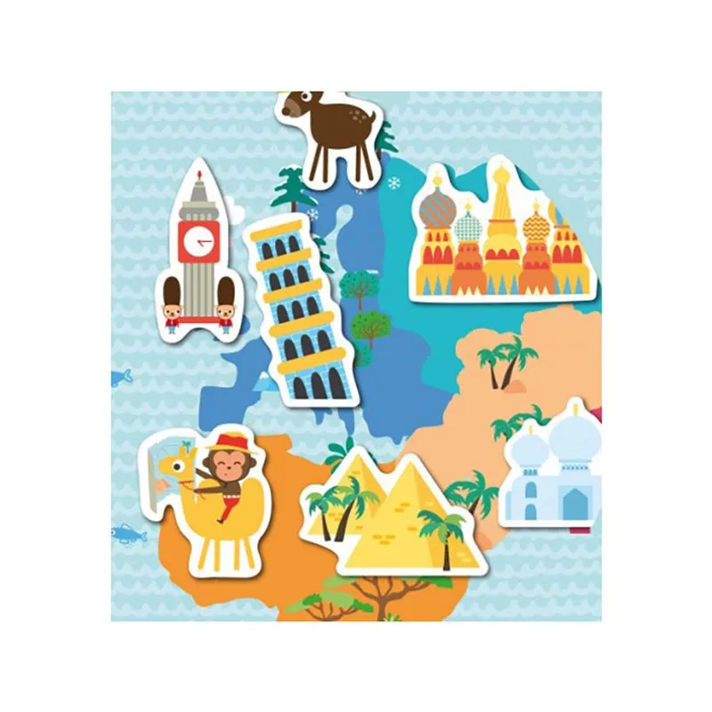 Jeu magnétique Carte du Monde 40pcs - 36m+-5