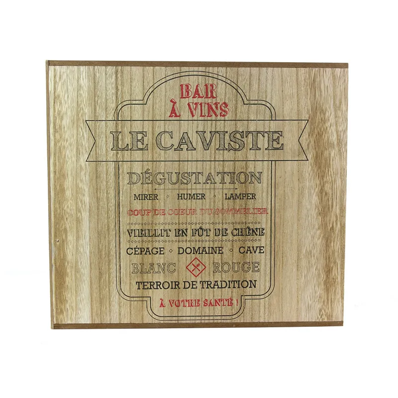 Cave à vin Bois 6 bouteilles Aléat. - 30x33,5cm-1