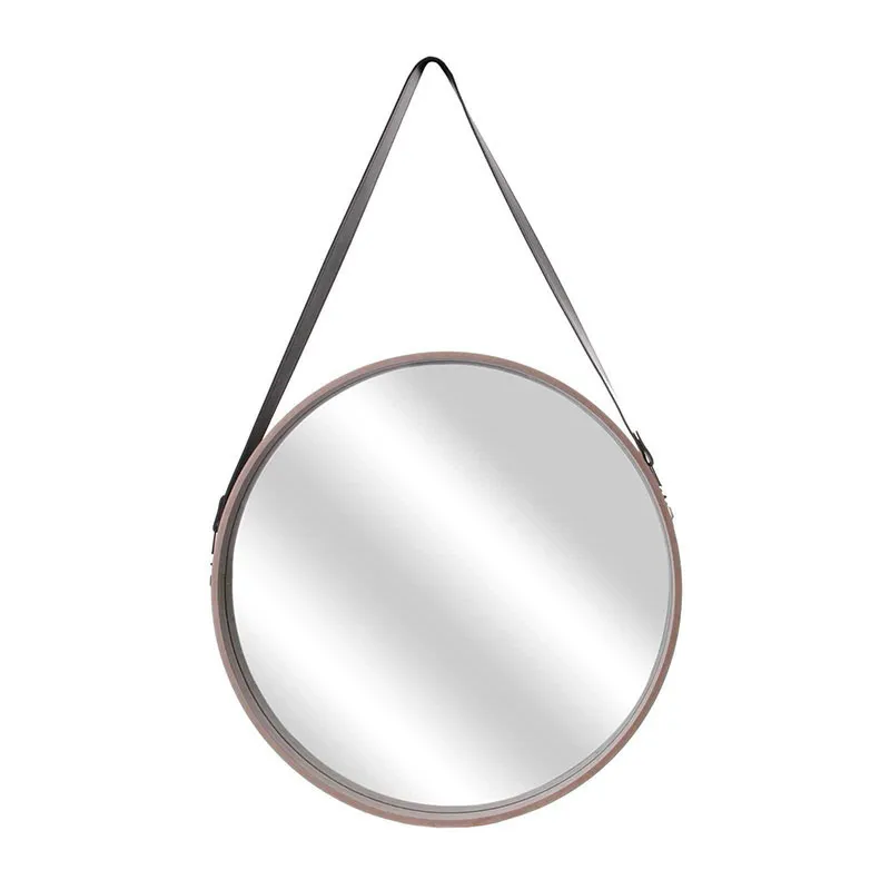 Miroir Rond + anse Bois - Ø50cm-1