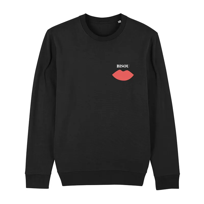Sweat Femme Bisou - Noir-0