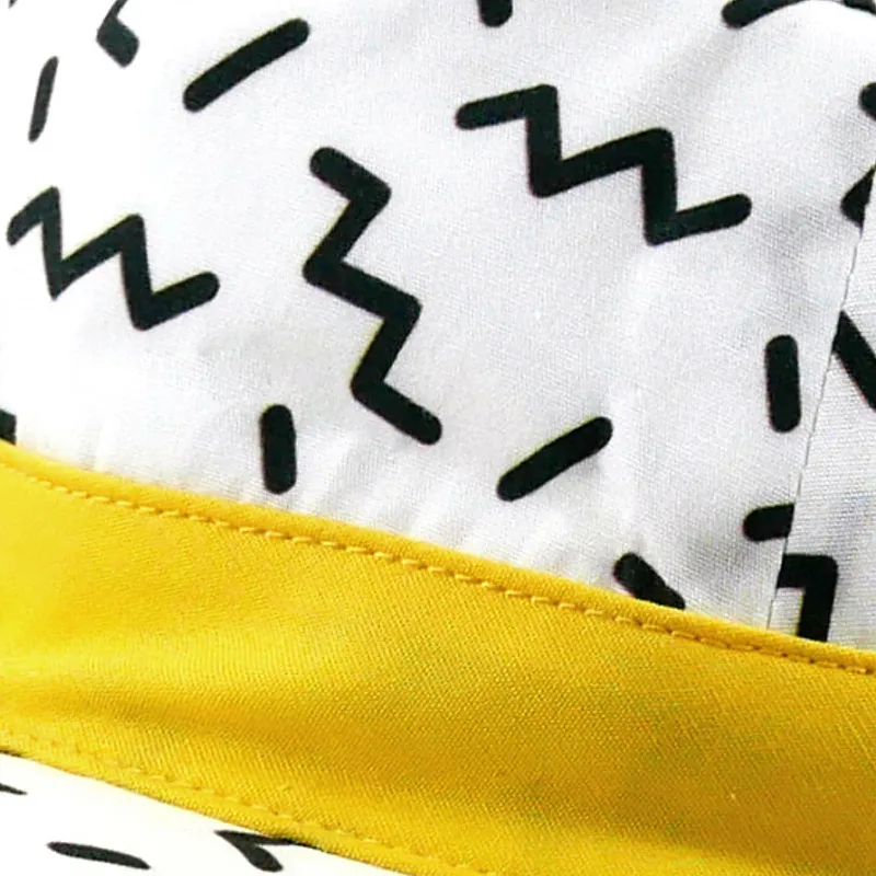 Chapeau Anti-UV réversible ZigZag - Blanc/Noir/Jaune-2