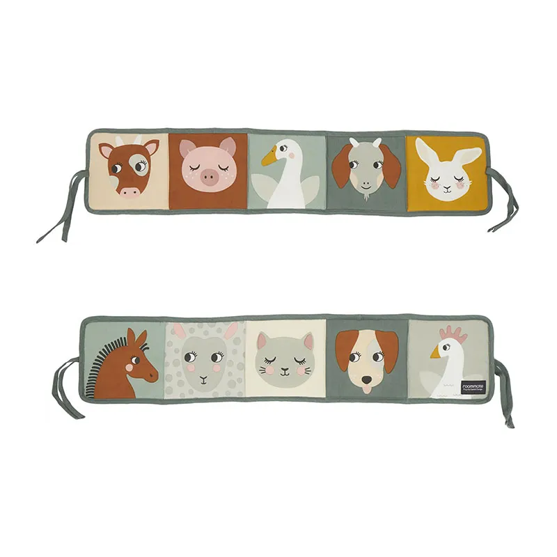 Livre dépliant tissu Coton BIO Country life - 12m+-4