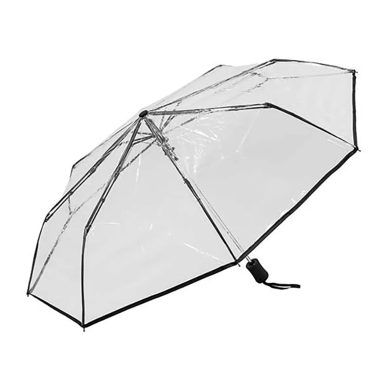Parapluie pliant auto. Susino - Transparent/Noir-0