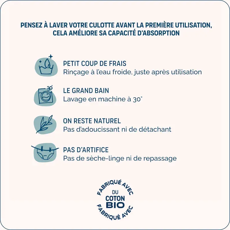 Culotte menstruelle classique Noire - Flux abondants-4