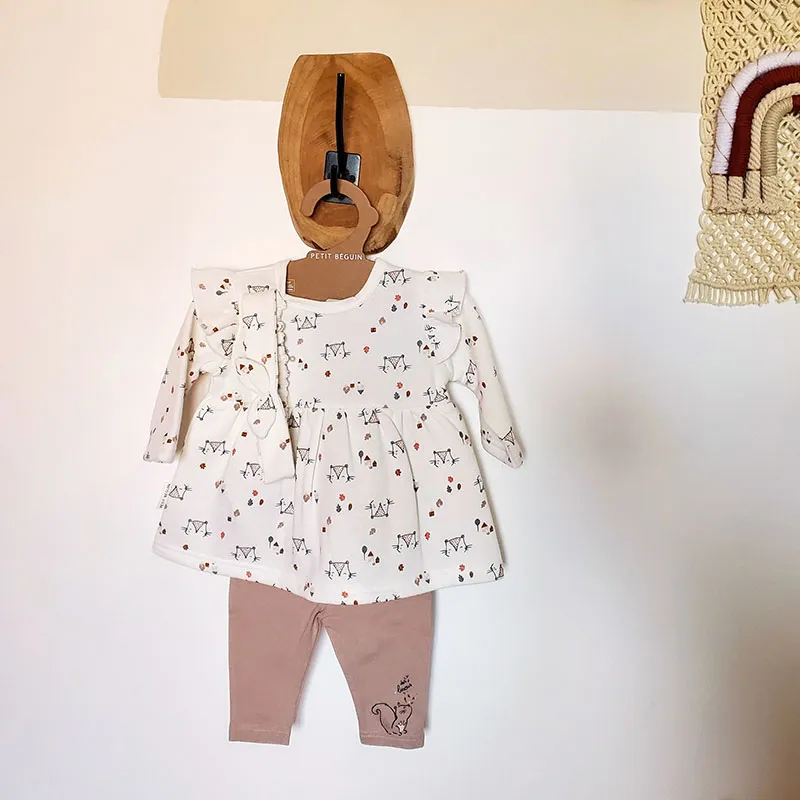 Tunique + Legging + Bandeau Noisette - Taupe/Écru-4