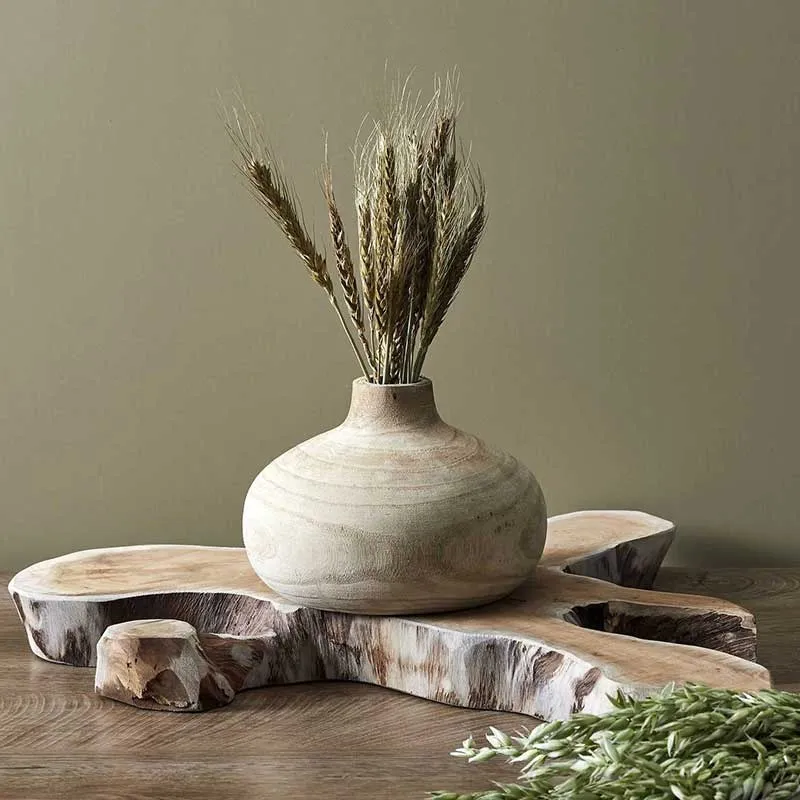 Vase Bancoulier Bois - 20,7x14,5x20,7cm-0