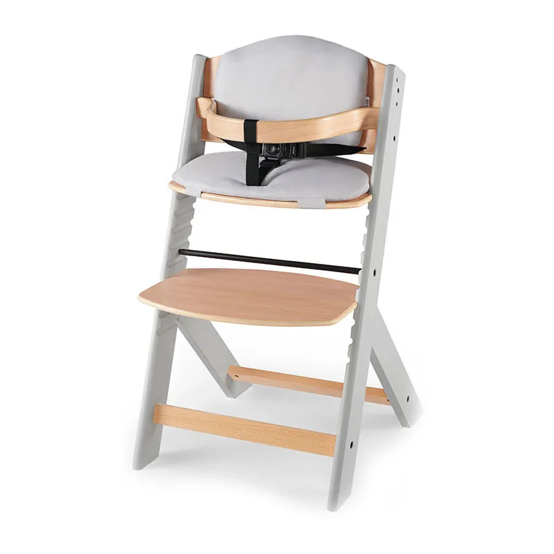 Chaise haute Enock + coussin Gris - 6m+-1