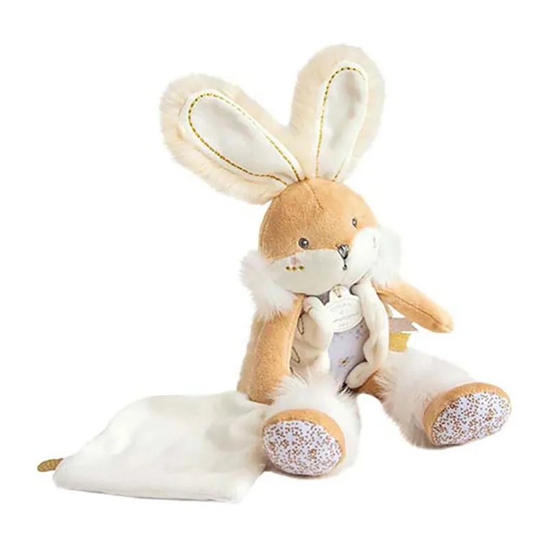 Doudou Lapin de sucre Pantin Blanc - 25cm-1