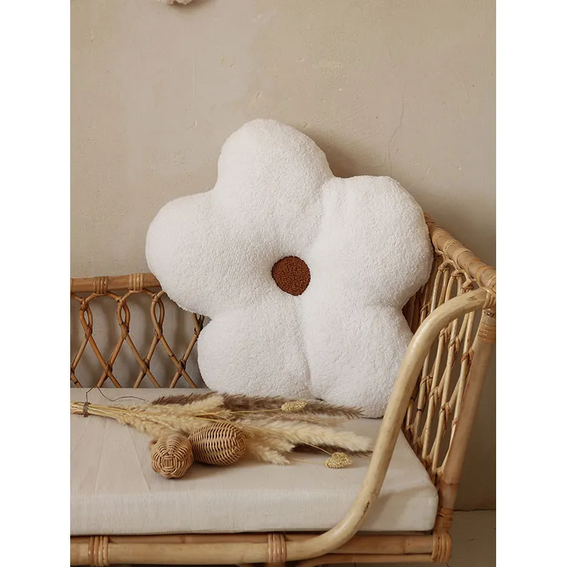 Coussin décoratif Marguerite Écru - 50x50cm-7