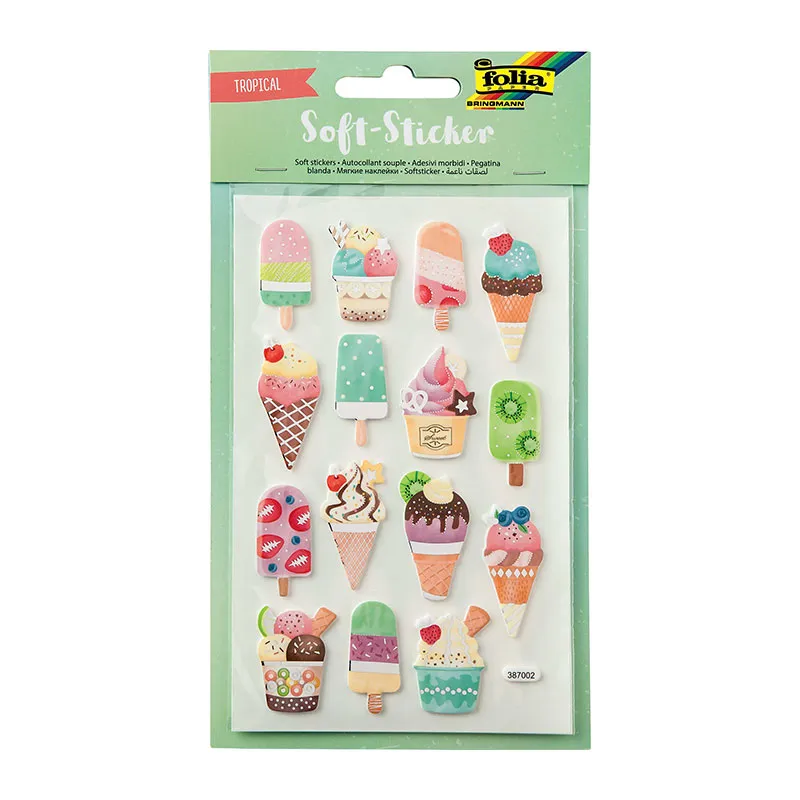 2 Feuilles d'autocollants Soft-sticker - Tropical-0