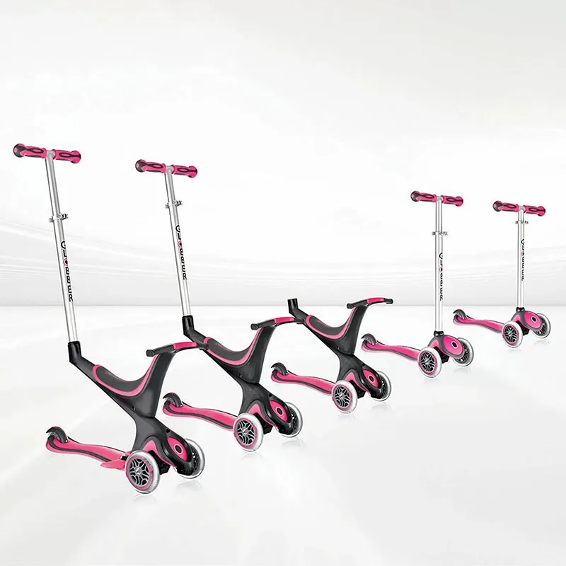 Trottinette évol. 5en1 EVO roues lumi. Rose - 15m+-0