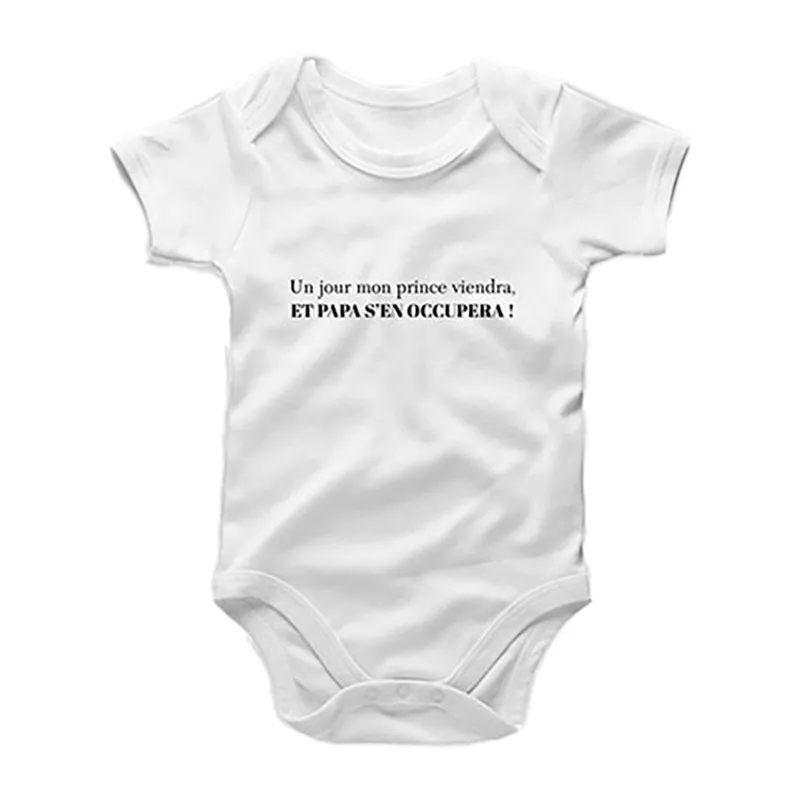 Body Bebe Mon prince viendra - Blanc-0