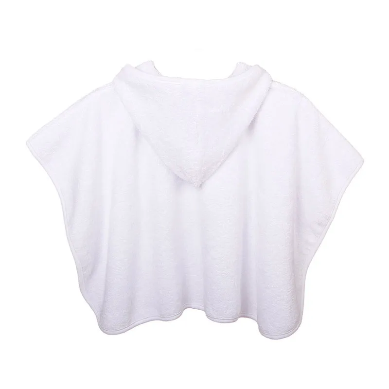 Poncho éponge Coton BIO Blanc-1