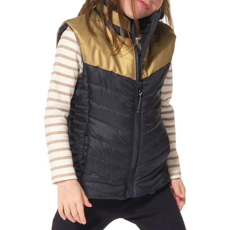Doudoune sans manches Toulouse Fille - Marine/Gold-1