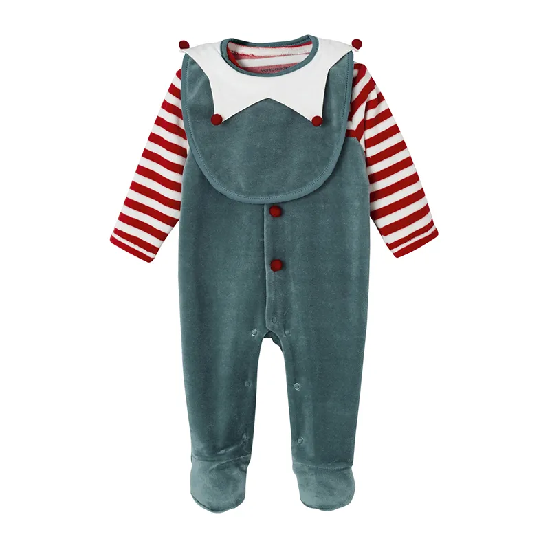 Coffret de Noël pyjamas + bavoirs - Vert sapin-0