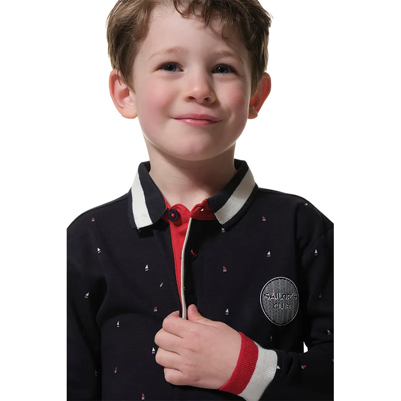 Polo ML Sansom Garçon - Marine-2