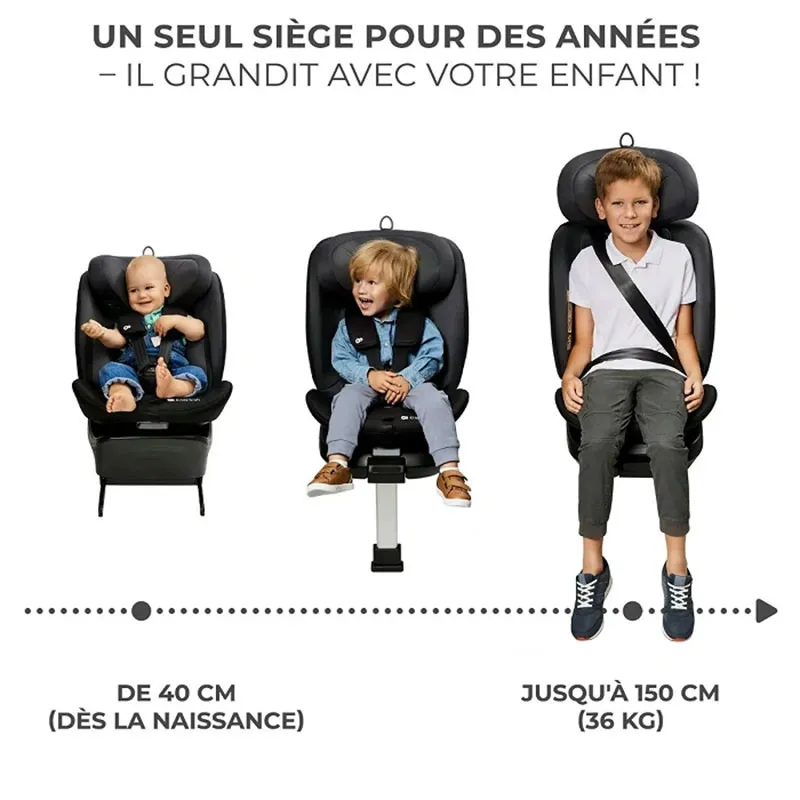 Siège-auto pivotant I-360 i-Size/Isofix 40-150 cm - Black-20