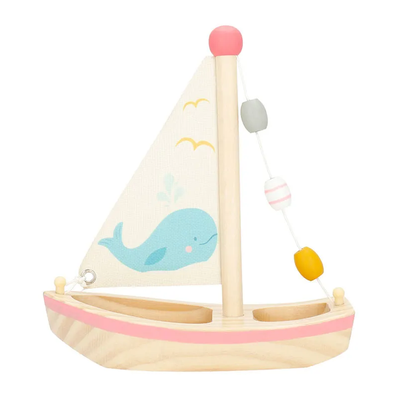 Jouet de bain bois Grand Voilier - 24m+-0