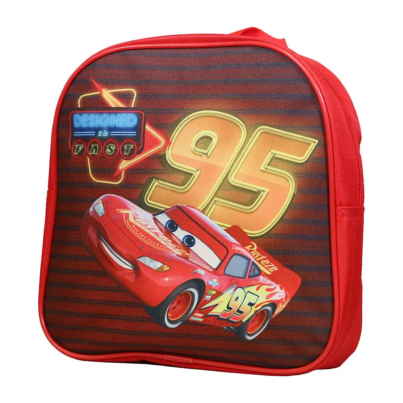 Sac à dos goûter maternelle Cars Rouge - 24x24cm-1
