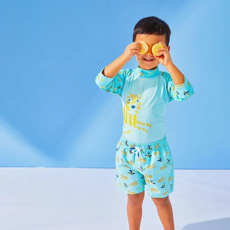 Short de bain Tigre Bébé - Bleu-5