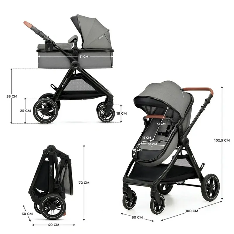 Trio Poussette Esme Moonlight Gris - 0m+-7