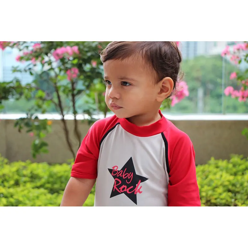 Combi MC Anti-UV Rouge/Blanc - Baby Rock Star-8