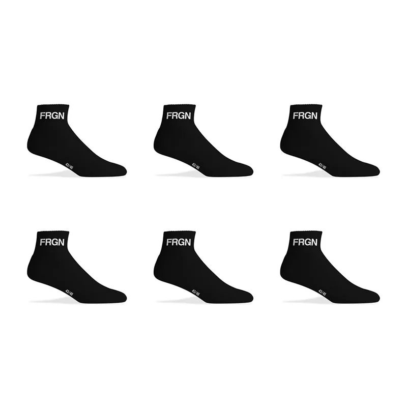 6 paires de chaussettes quarter homme Freegun noir - Blanc/Noir-2