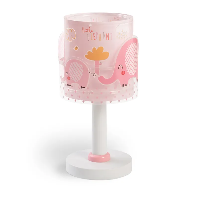 Lampe de chevet Petit Eléphant Rose - 15x15x30cm-0